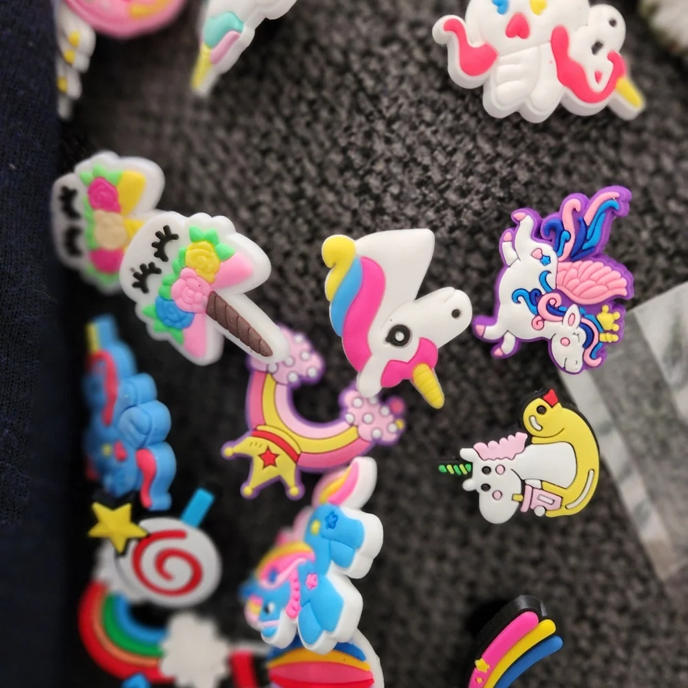 Croc shoe charms. Unicorn croc charms.